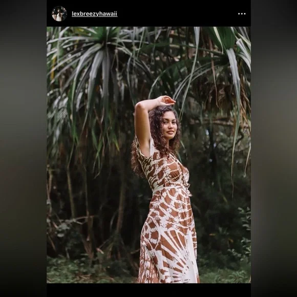 ❌❌❌. SOLD LPH ❌❌❌Lexbreezy Hawaii 🌺 Waimea Wrap Dress NWT - Picture 4 of 14